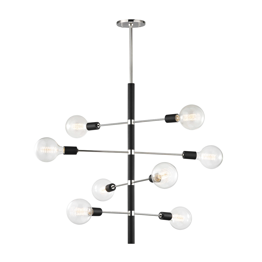 Mitzi Astrid Chandelier Chandeliers Mitzi Polished Nickel/black 28x28x32.25 