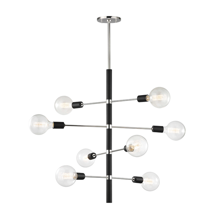 Mitzi Astrid Chandelier Chandeliers Mitzi Polished Nickel/black 28x28x32.25 