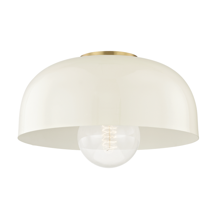 Mitzi Avery Flush Mount Ceiling Flush Mounts Mitzi Aged Brass/cream 14x14x8.5 