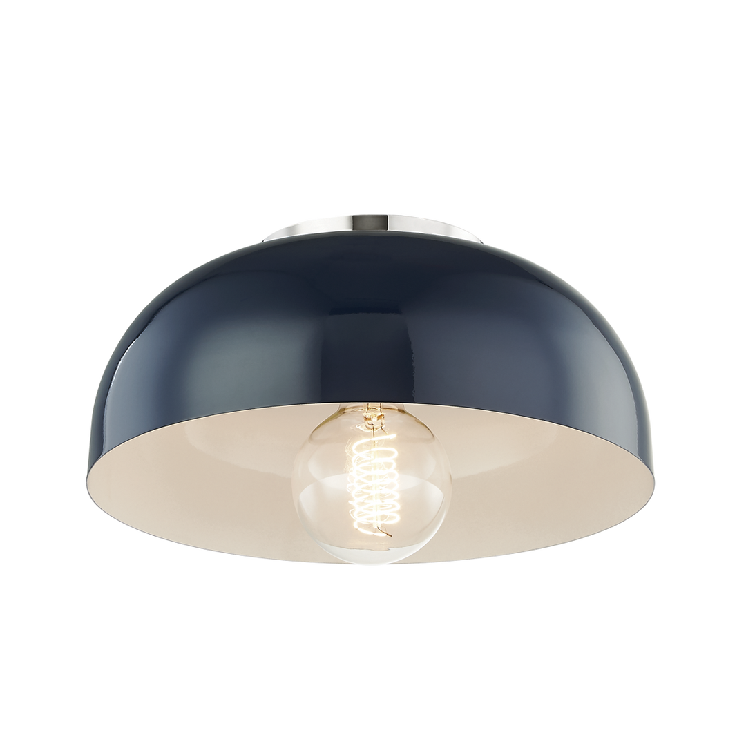 Mitzi Avery Flush Mount Ceiling Flush Mounts Mitzi Polished Nickel/navy 11x11x7 