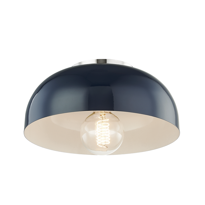 Mitzi Avery Flush Mount Ceiling Flush Mounts Mitzi Polished Nickel/navy 11x11x7 