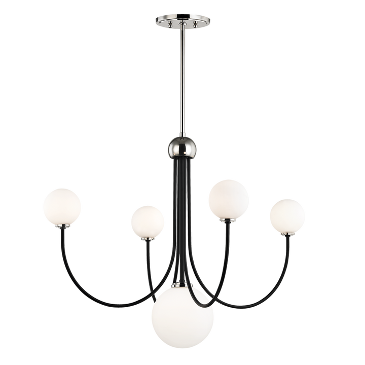 Mitzi Coco Chandelier Chandeliers Mitzi Polished Nickel/black 29x29x24