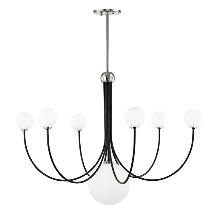 Mitzi Coco Chandelier Chandeliers Mitzi Polished Nickel/black 39.5x39.5x29