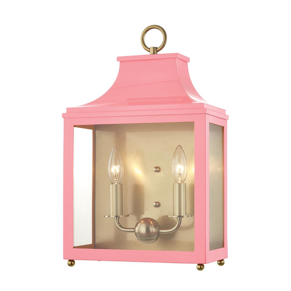 Mitzi Leigh Wall Sconce Wall Sconces Mitzi Aged Brass/pink  