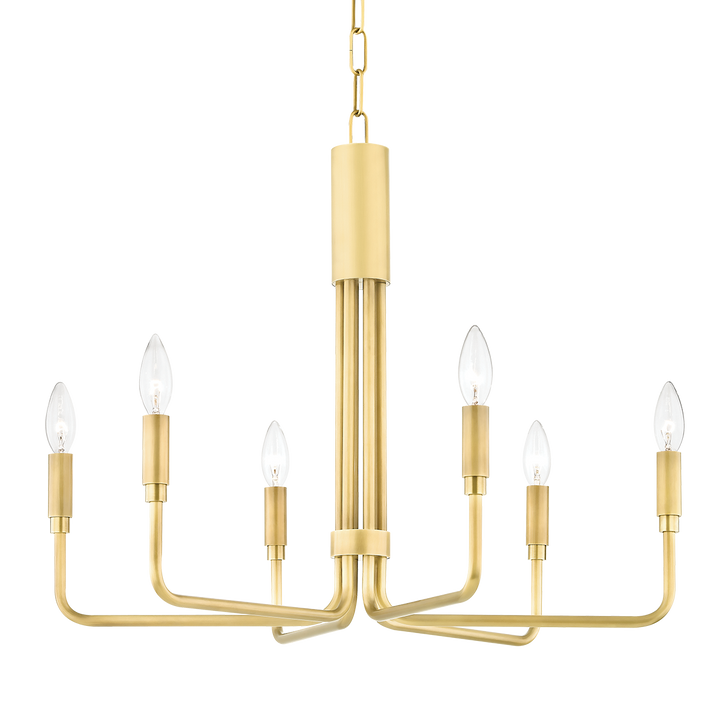 Mitzi Brigitte Chandelier Chandeliers Mitzi Aged Brass 25x25x19.25 