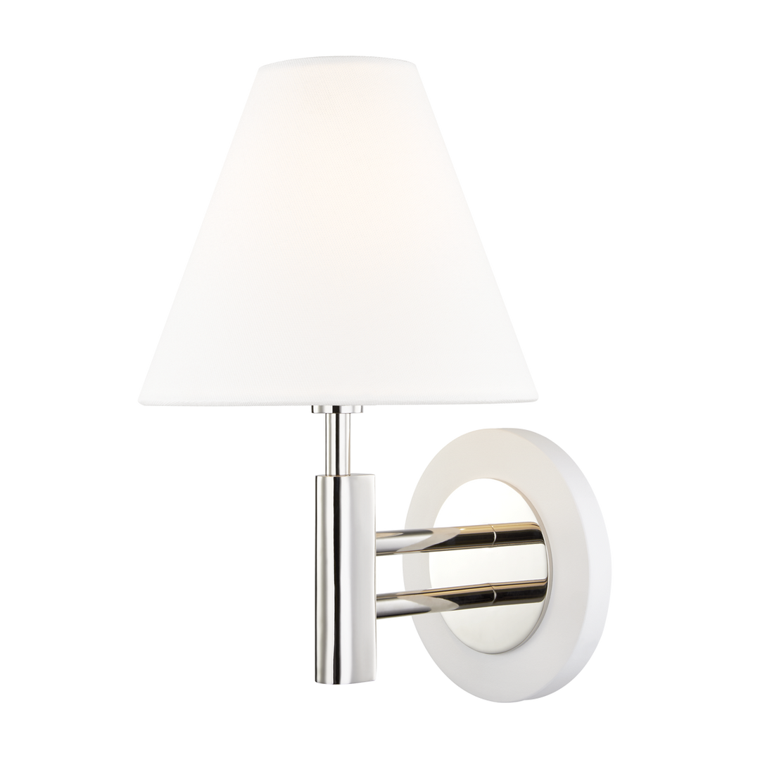 Mitzi Robbie Wall Sconce Wall Sconces Mitzi Polished Nickel/white  