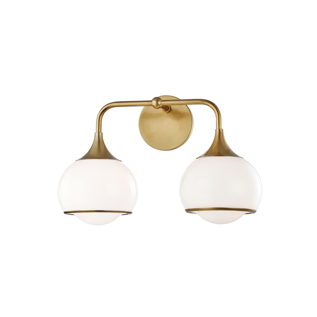 Mitzi Reese Bath and Vanity Vanity Lights Mitzi Aged Brass 15x16.75x11.25 