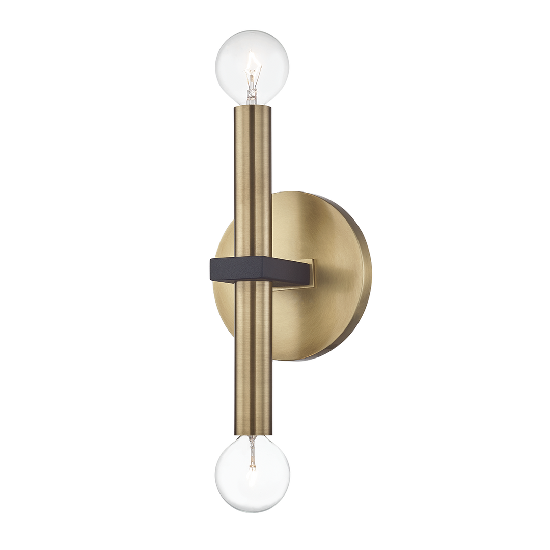 Mitzi Colette Wall Sconce Wall Sconces Mitzi Aged Brass/black  