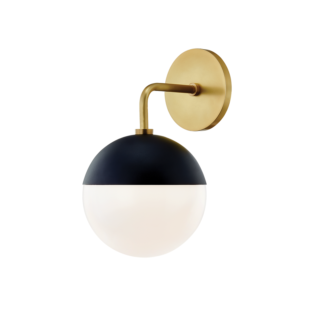 Mitzi Renee Wall Sconce Wall Sconces Mitzi Aged Brass/black 5.25x6.75x11.75 