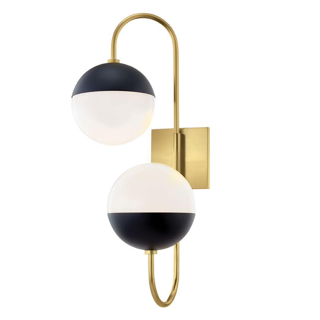 Mitzi Renee Wall Sconce Wall Sconces Mitzi Aged Brass/black 14x6.75x23.5 