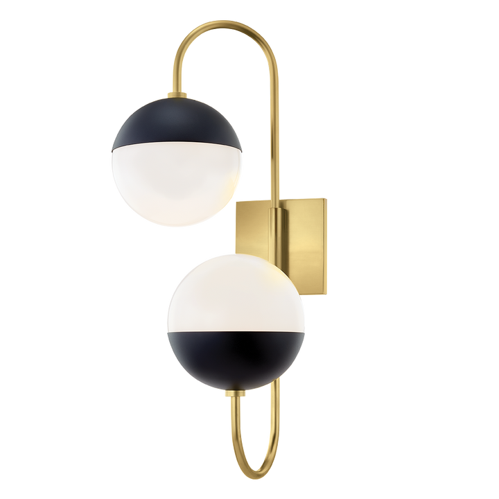 Mitzi Renee Wall Sconce Wall Sconces Mitzi Aged Brass/black 14x6.75x23.5 