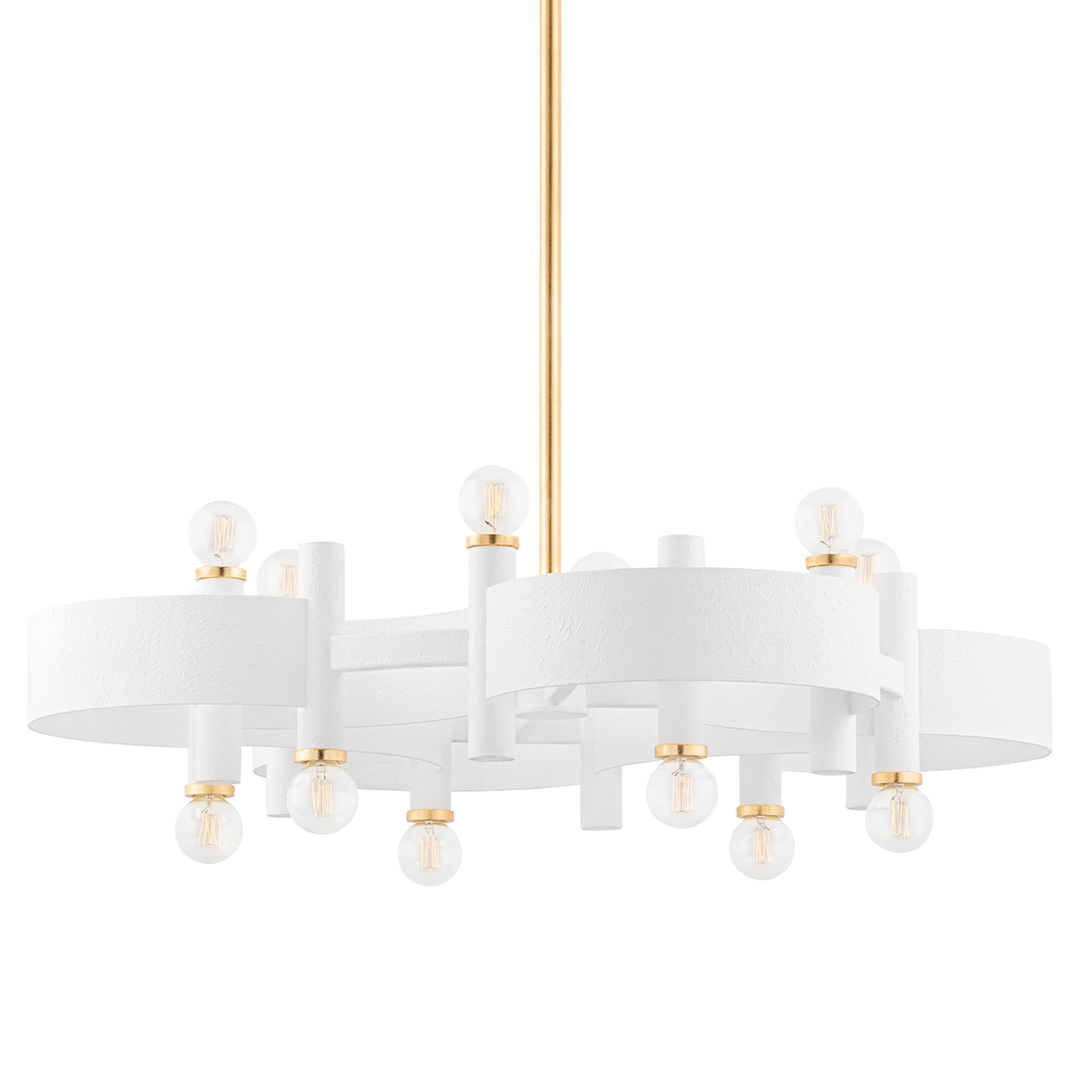 Mitzi Maddie Chandelier Chandeliers Mitzi Gold Leaf/white  