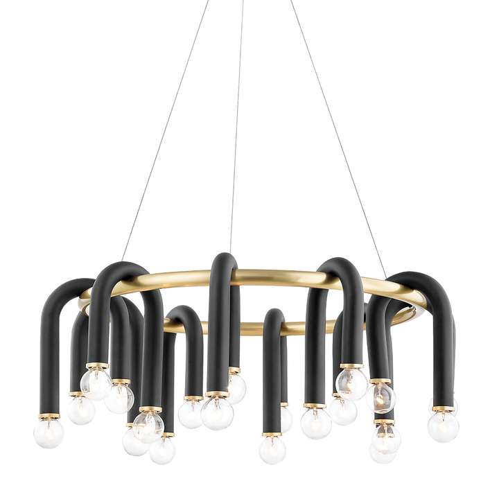 Mitzi Whit Chandelier Chandeliers Mitzi Aged Brass/black 6x28.75x11 