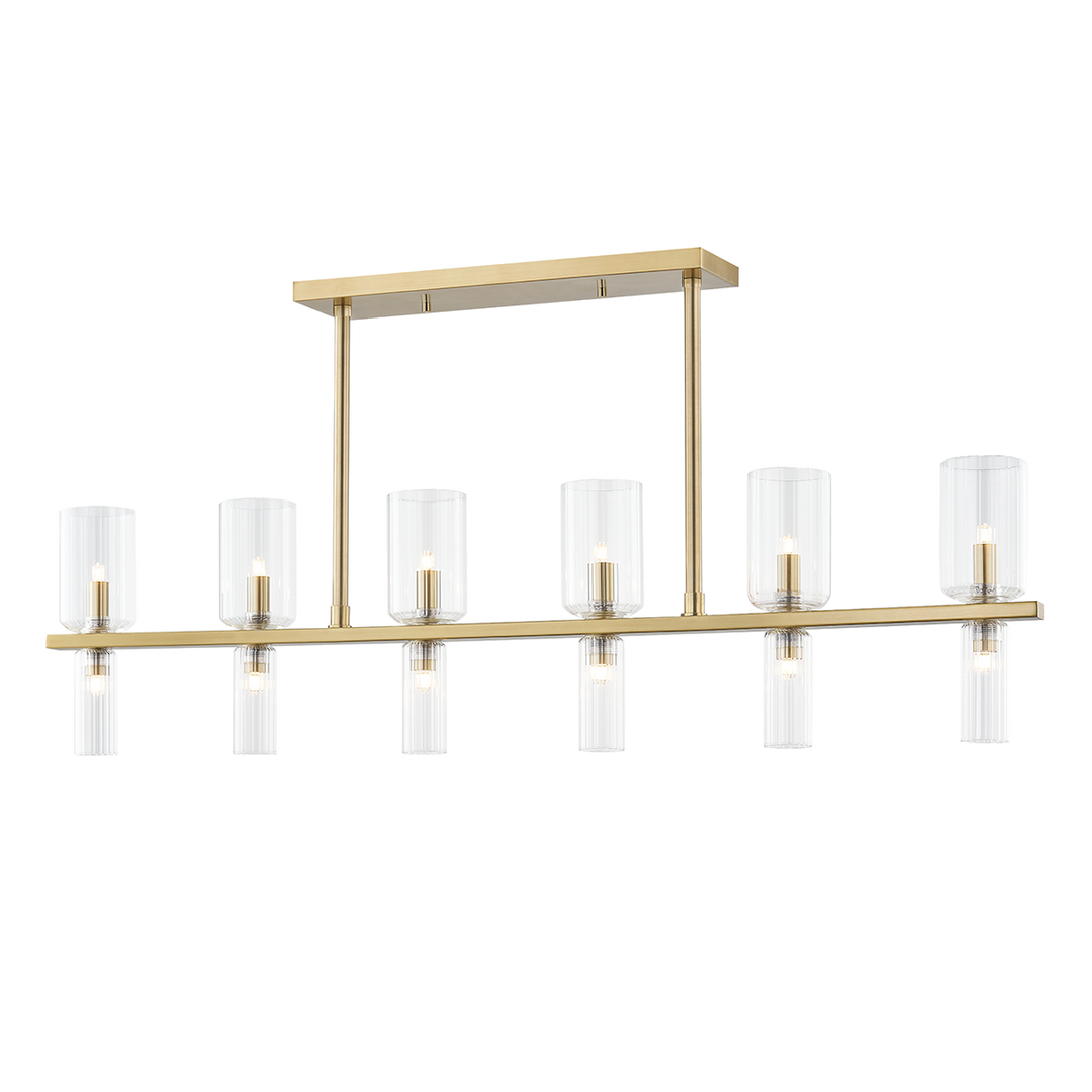 Mitzi Tabitha Linear Linear Chandeliers Mitzi Aged Brass  