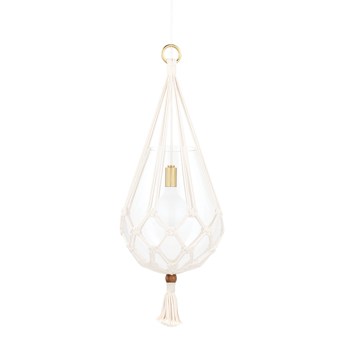 Mitzi Tessa Pendant Pendants Mitzi Aged Brass 9.25x14.75x32 