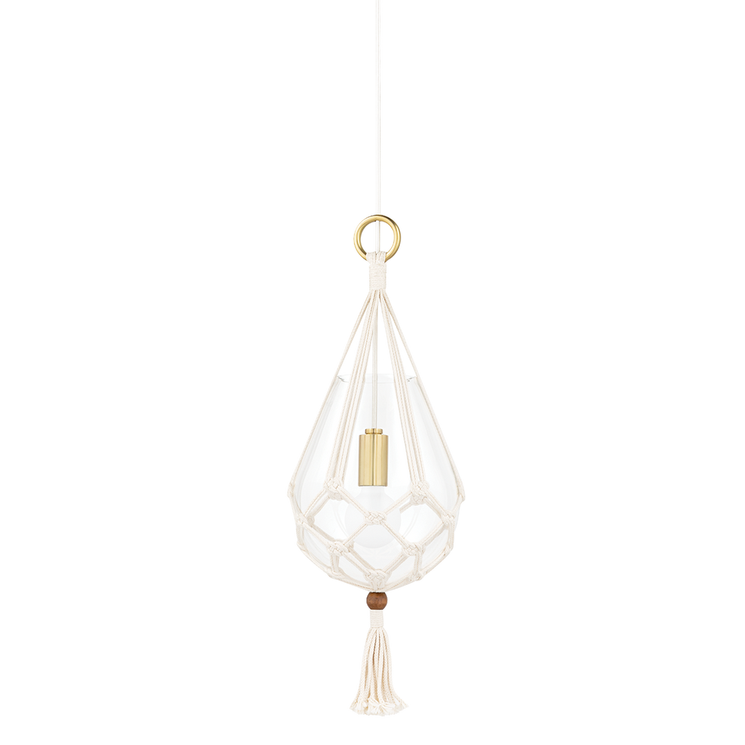 Mitzi Tessa Pendant Pendants Mitzi Aged Brass 9.25x10x22 