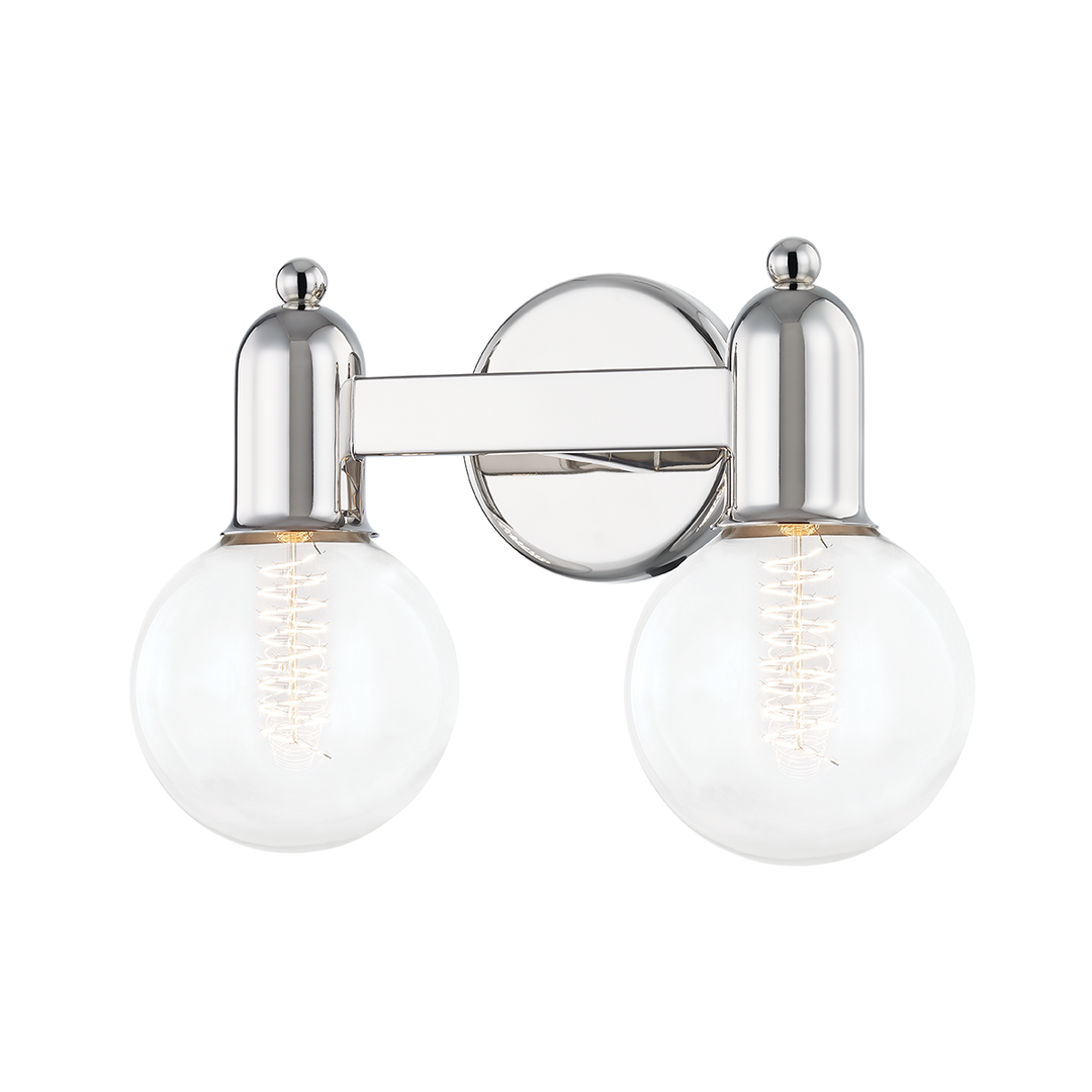 Mitzi Bryce Bath and Vanity Vanity Lights Mitzi Polished Nickel 14.5x12.75x9 