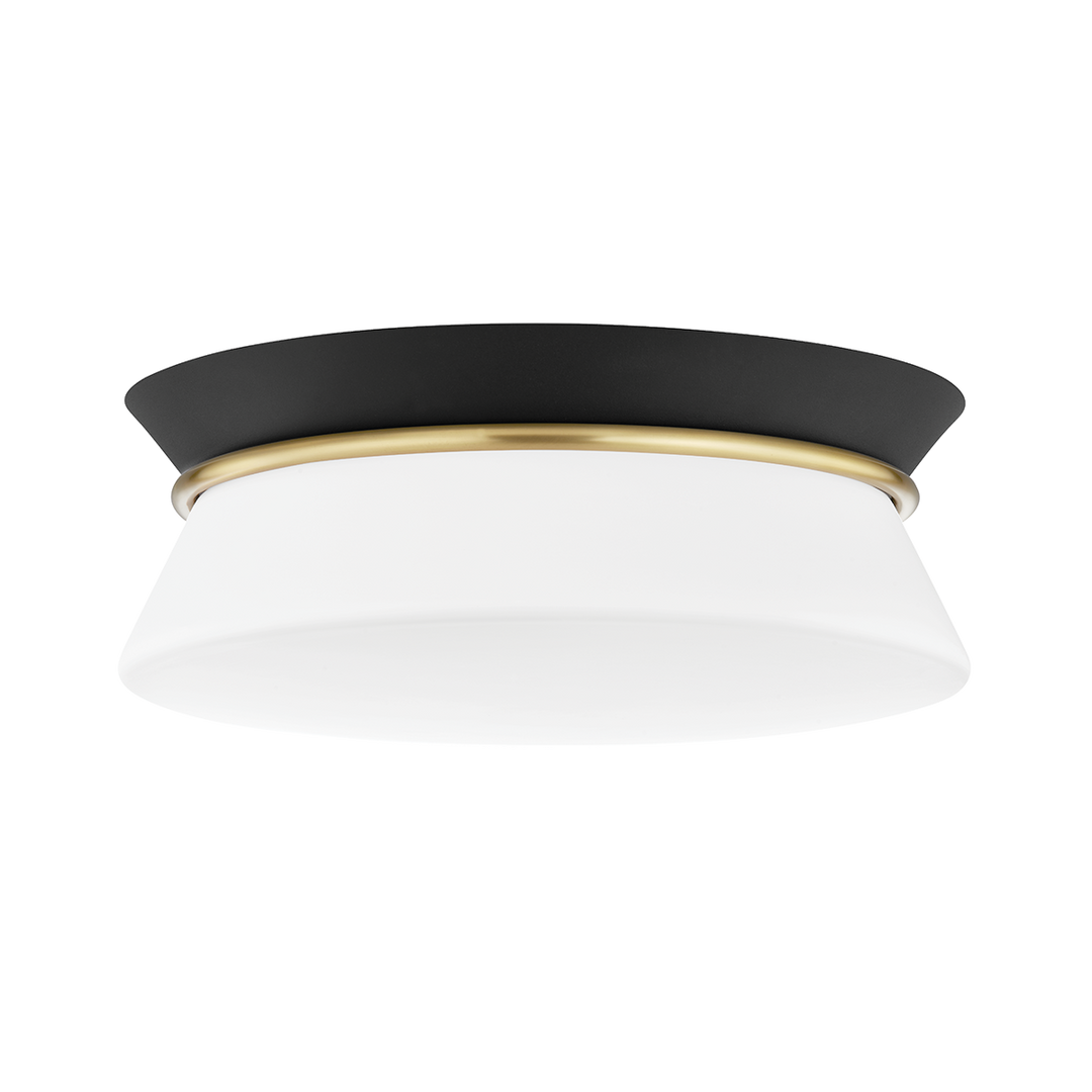 Mitzi Cath Flush Mount Ceiling Flush Mounts Mitzi Aged Brass/black  