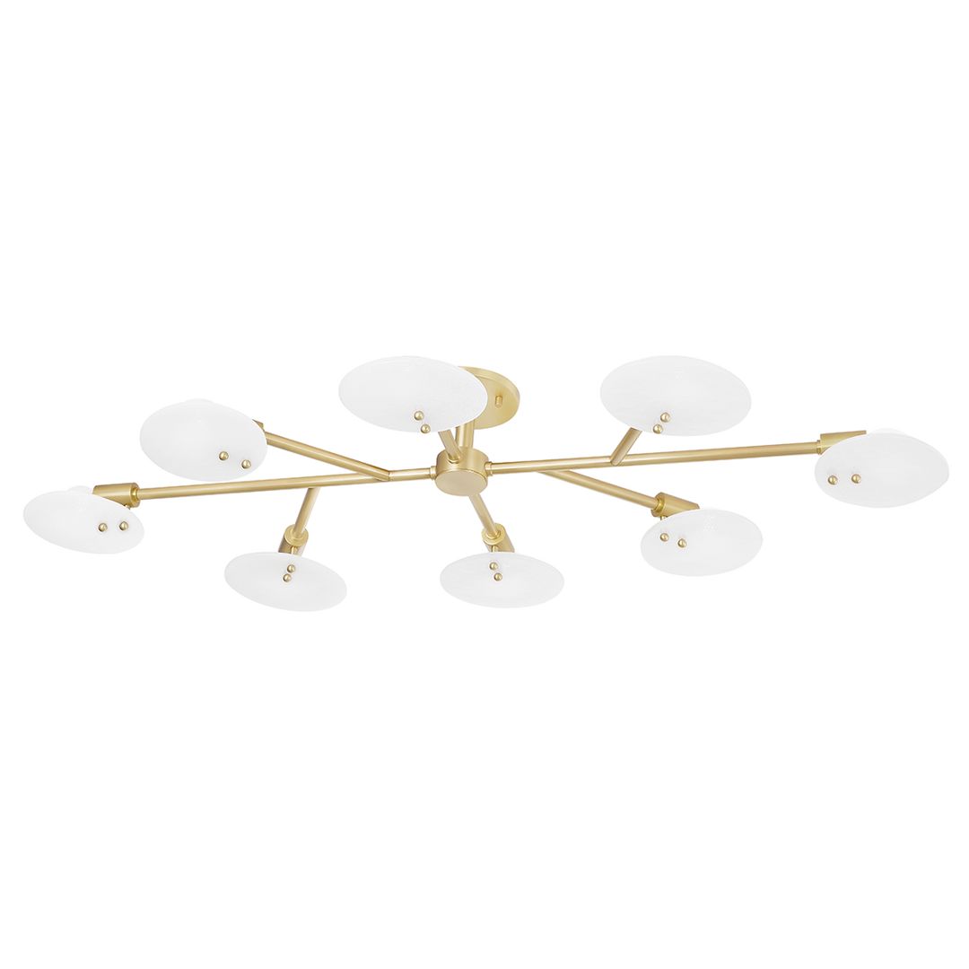 Mitzi Giselle Semi Flush Ceiling Semi Flush Mounts Mitzi Aged Brass 15.75x48x6.5 