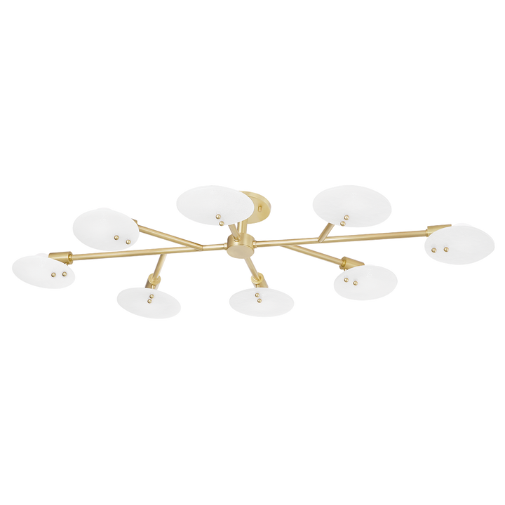 Mitzi Giselle Semi Flush Ceiling Semi Flush Mounts Mitzi Aged Brass 15.75x48x6.5 