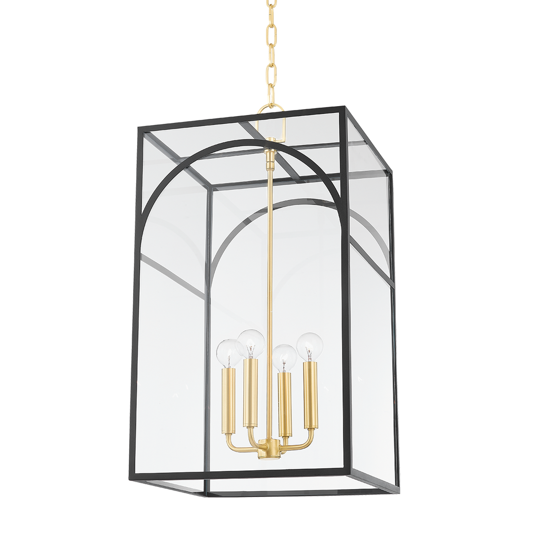 Mitzi Addison Pendant Pendants Mitzi AGED BRASS/TEXTURED BLACK COMBO 15x15x28.13 