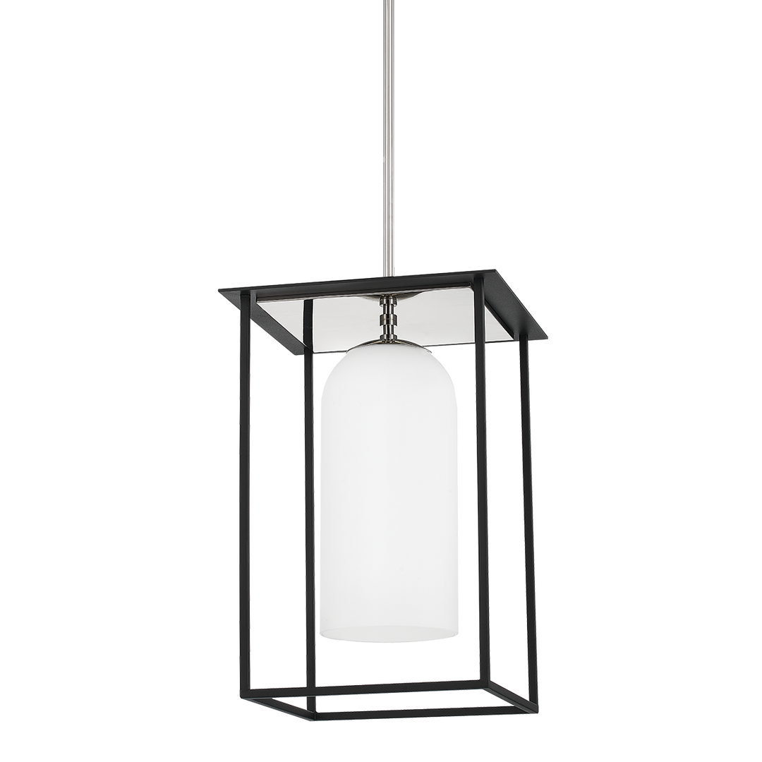 Mitzi Teres Pendant Pendants Mitzi POLISHED NICKEL/TEXTURED BLACK 12.75x11x21.75 