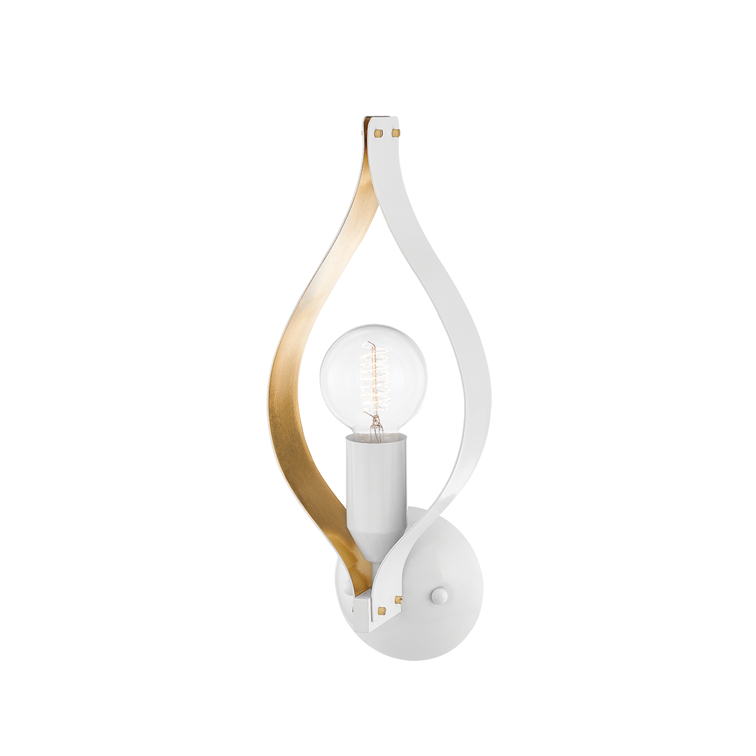 Mitzi Nala Wall Sconce Wall Sconces Mitzi SOFT WHITE/GOLD LEAF  