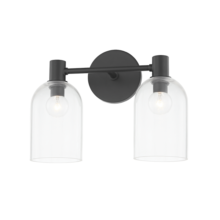 Mitzi Paisley Bath and Vanity Vanity Lights Mitzi Soft Black 4.5x13x9.75 