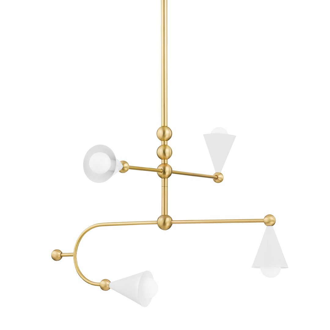 Mitzi Hikari Chandelier Chandeliers Mitzi AGED BRASS/SOFT WHITE 32x28x17.75 