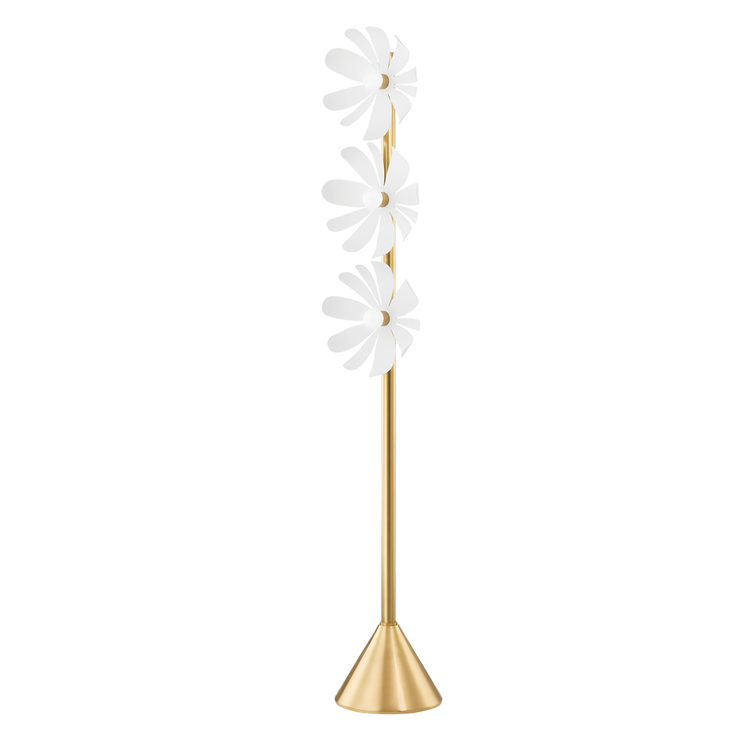 Mitzi Twiggy Floor Lamp Floor Lamps Mitzi AGED BRASS/TEXTURED WHITE  