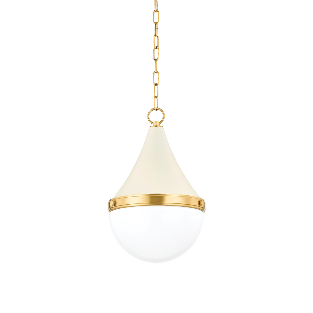 Mitzi CIARA Pendant Pendants Mitzi AGED BRASS/SOFT CREAM  