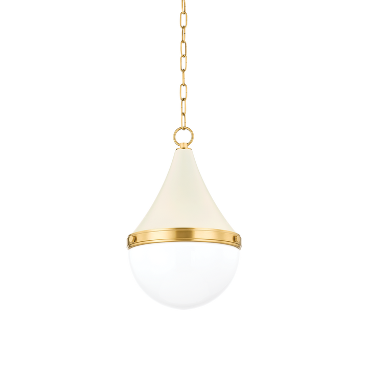 Mitzi CIARA Pendant Pendants Mitzi AGED BRASS/SOFT CREAM  