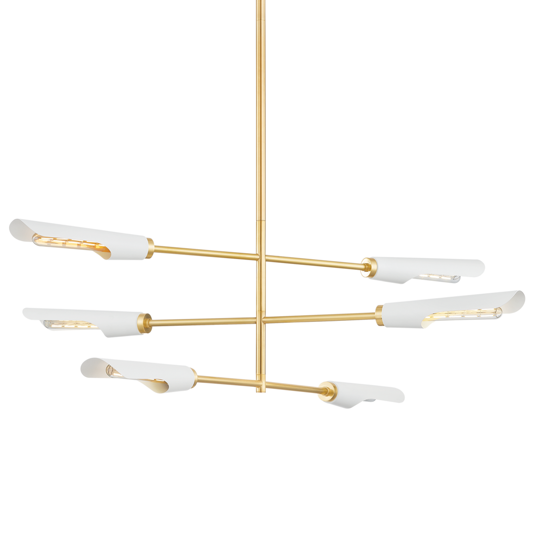 Mitzi HARPERROSE Chandelier Chandeliers Mitzi AGED BRASS/SOFT WHITE  