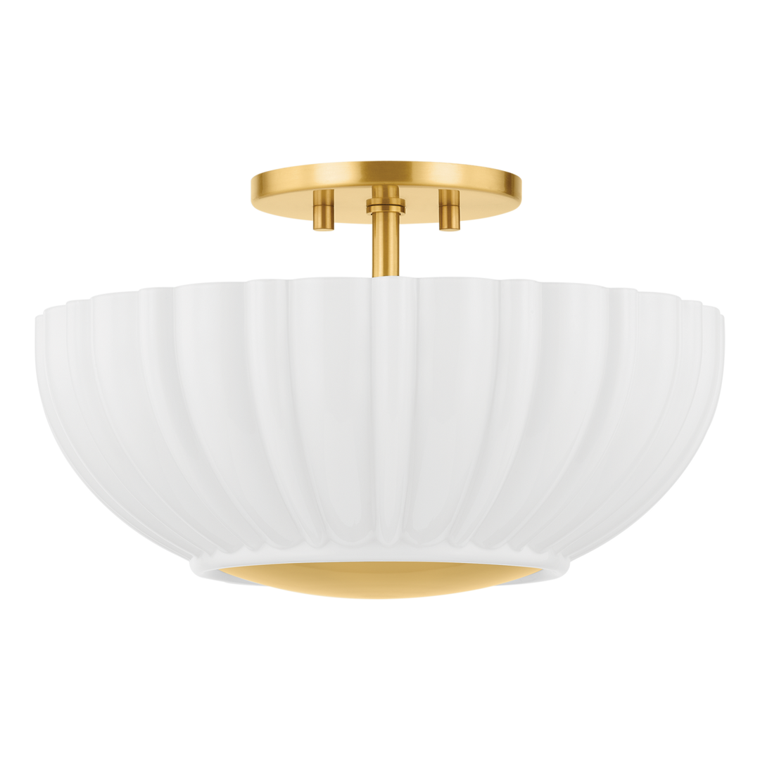 Mitzi Anne Flush Mount Ceiling Flush Mounts Mitzi Aged Brass  