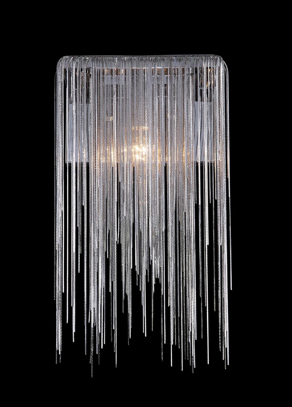 Avenue Lighting Fountain Ave. 8"W Jewelry Chain Wall Sconce HF1200-CH in Chrome view 2