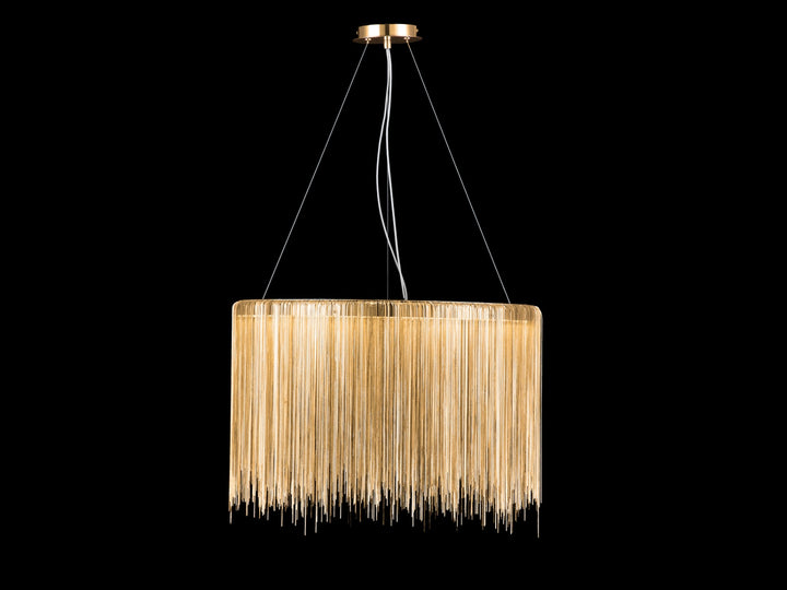 Avenue Lighting Fountain Ave. 24"W Drum Shape LED Pendant HF1202-G in Gold