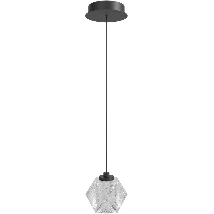 Avenue Lighting Beluga 5"W Geometric LED Pendant HF3901-BK in Black/Textured Acrylic