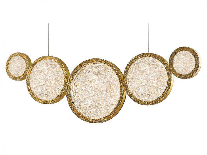 Avenue Lighting Bottega 5-Ring 44"W LED Chandelier HF5010-PB in Polished Brass