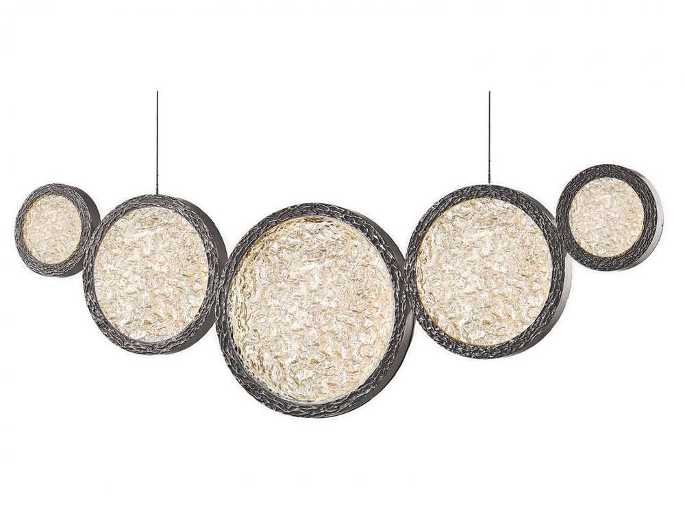 Avenue Lighting Bottega 5-Ring 44"W LED Chandelier HF5010-PN in Polished Nickel