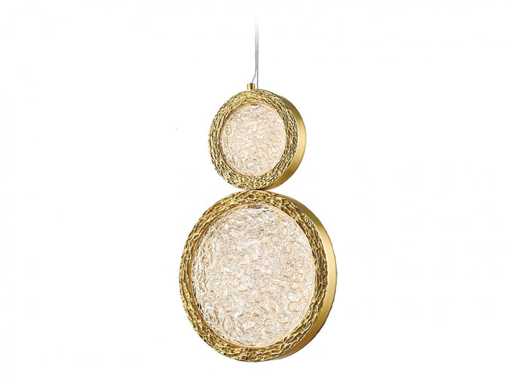 Avenue Lighting Bottega 2-Ring 10"W LED Chandelier HF5011-PB in Polished Brass