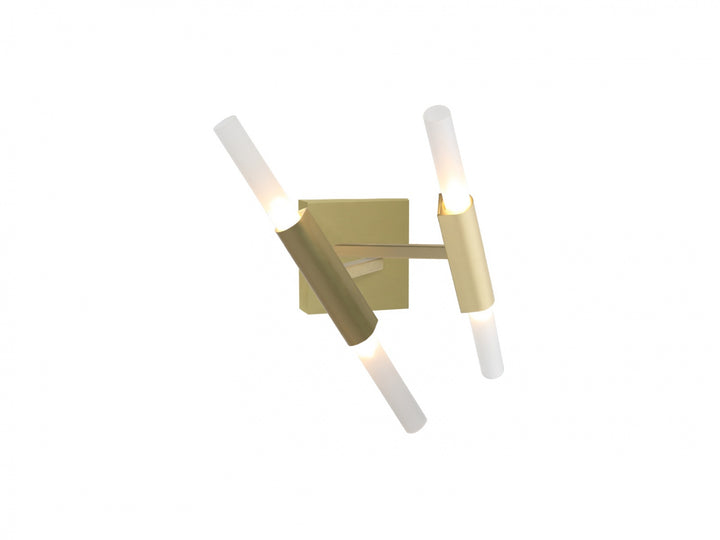 Avenue Lighting San Vicente 14"W 2-Light Sticks LED Wall Sconce HF8052-BB in Brushed Brass