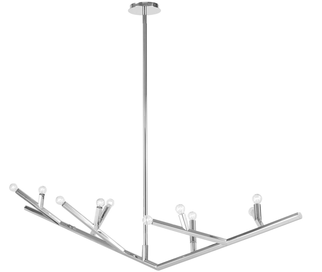 Avenue Lighting The Oaks 12-Light 71"W Branch Chandelier HF8812-PN in Polished Nickel view 3