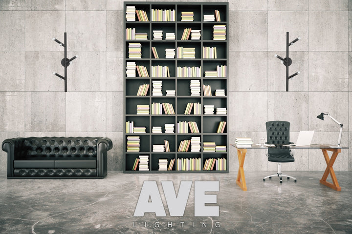 Avenue Lighting The Oaks 6-Light 36"H Branch Wall Sconce HF8886-BLK in Black view 3