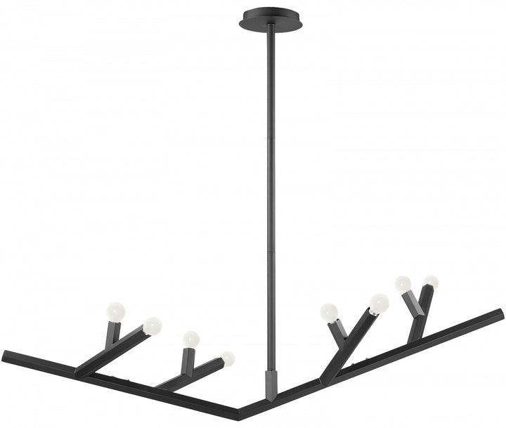 Avenue Lighting The Oaks 8-Light 52"W Branch Chandelier HF8888-BLK in Black view 3