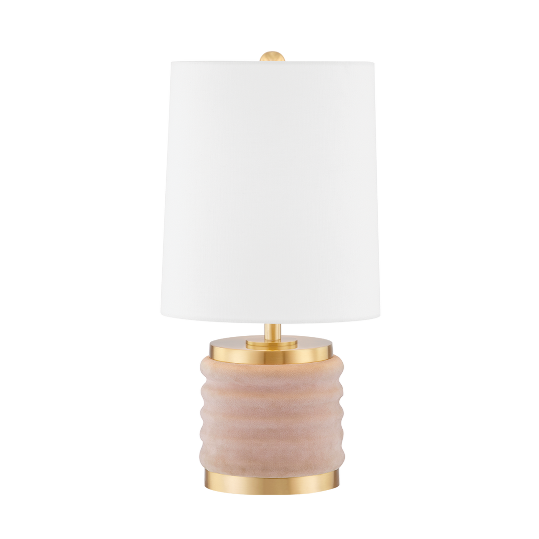 Mitzi Bethany Table Lamp Table Lamps Mitzi Aged Brass/blush Combo  