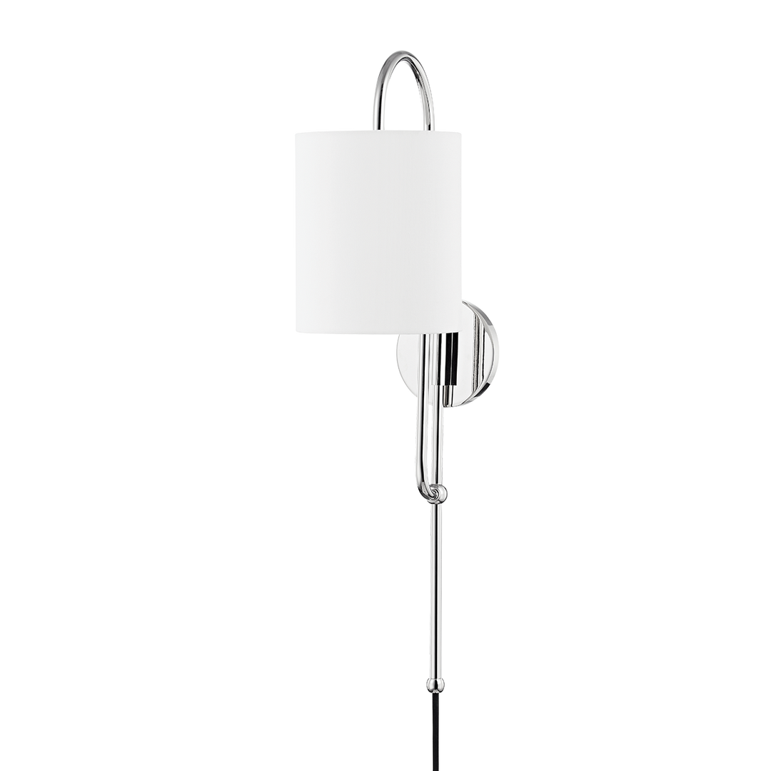 Mitzi Caroline Plug-in Sconce Wall Sconces Mitzi Polished Nickel  