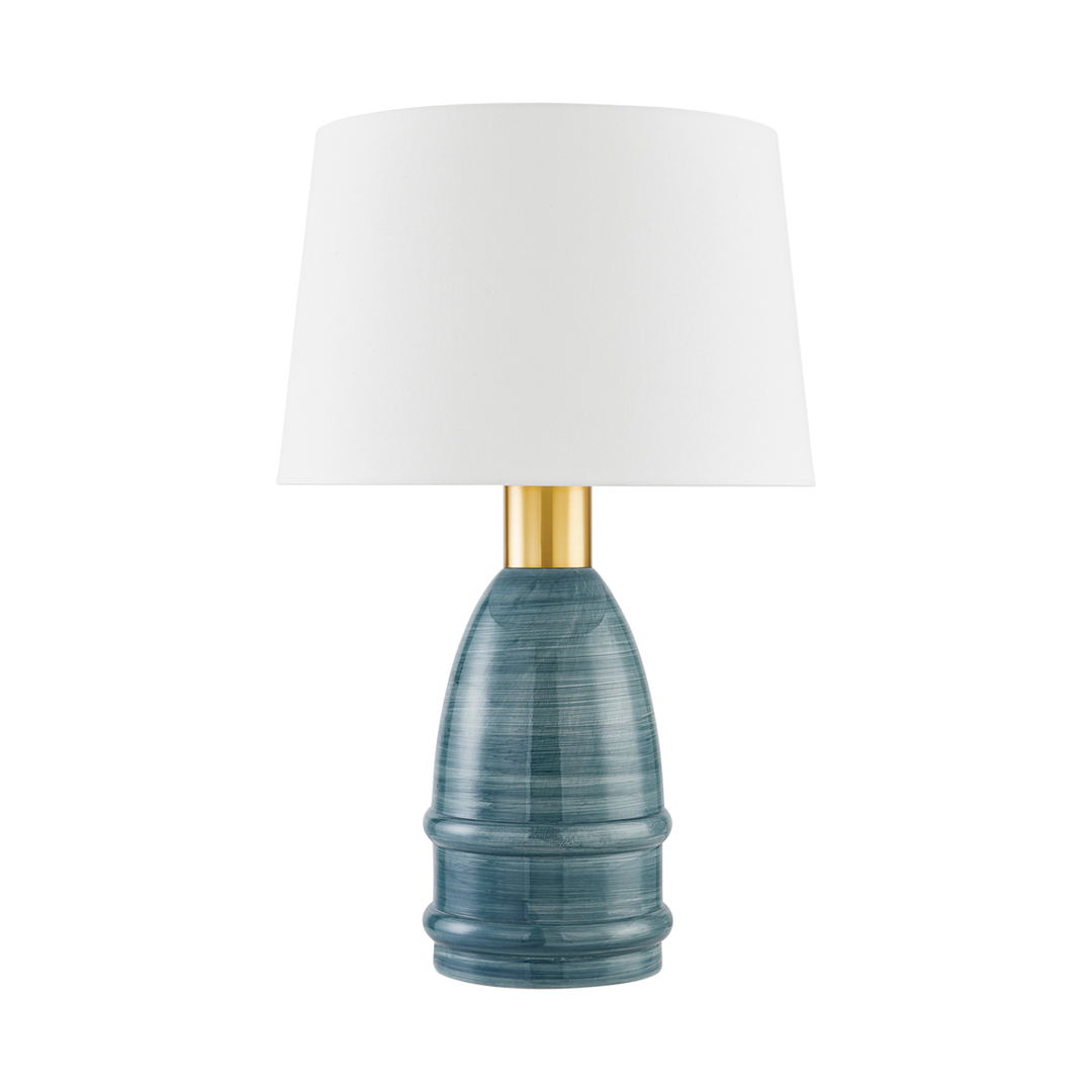 Mitzi Tenley TABLE LAMP Table Lamps Mitzi Aged Brass/Ceramic Inchyra Blue  