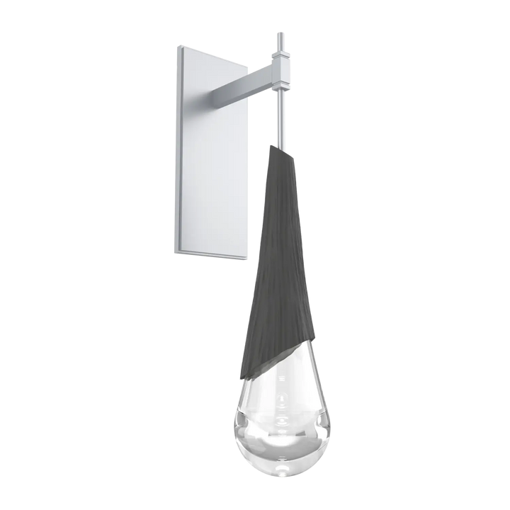 Hammerton Studio Hailstone Tempo Sconce Classic Silver / Charcoal Ceramic