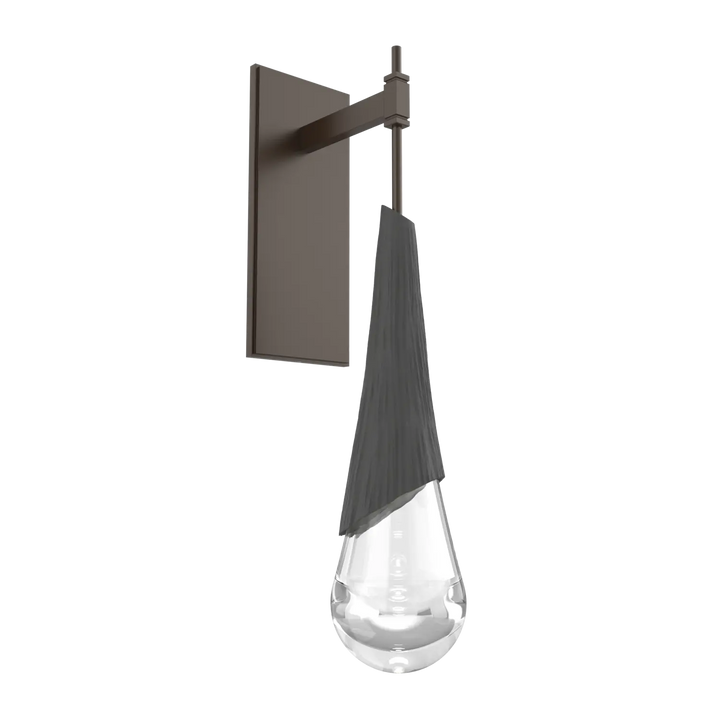 Hammerton Studio Hailstone Tempo Sconce Flat Bronze / Charcoal Ceramic