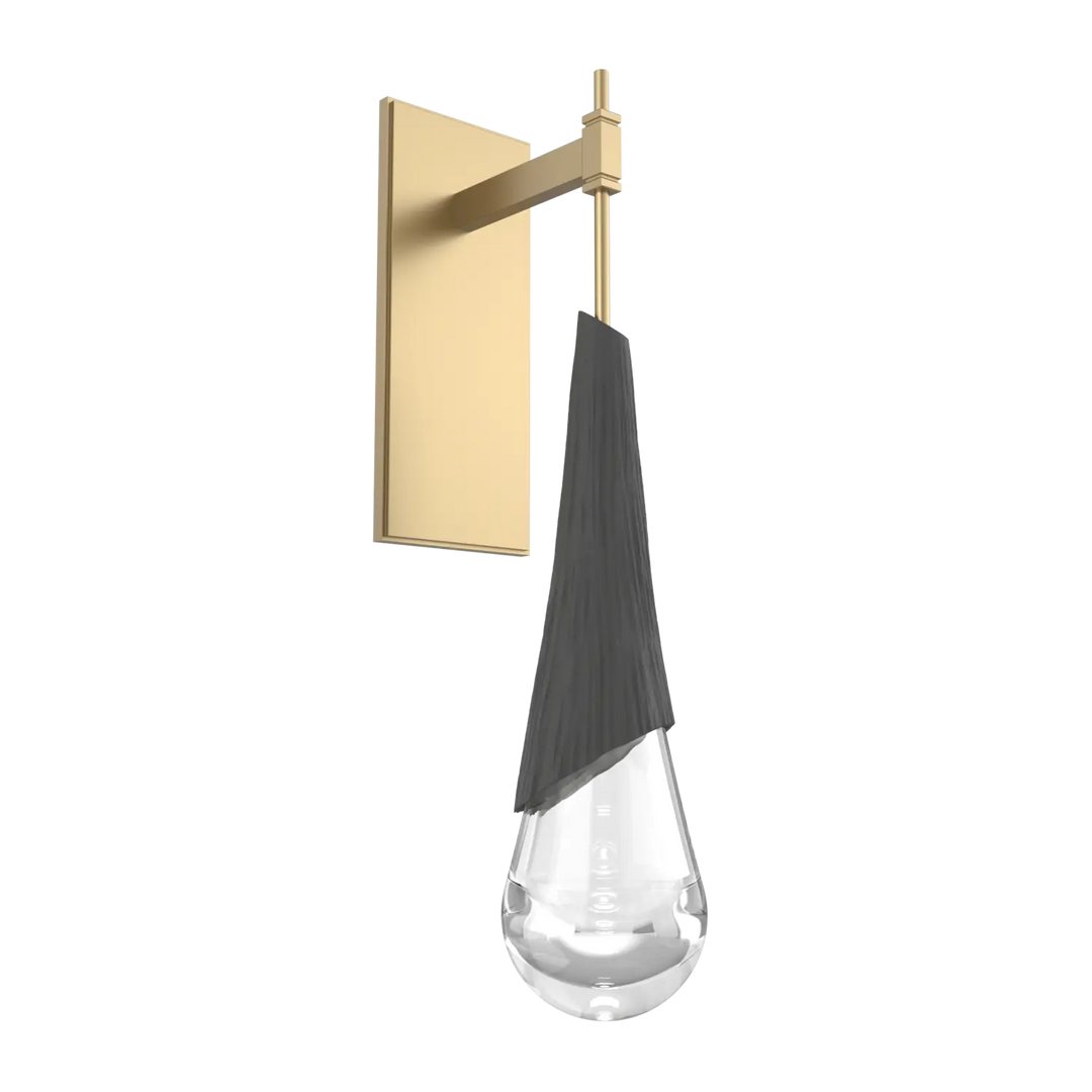 Hammerton Studio Hailstone Tempo Sconce Gilded Brass / Charcoal Ceramic